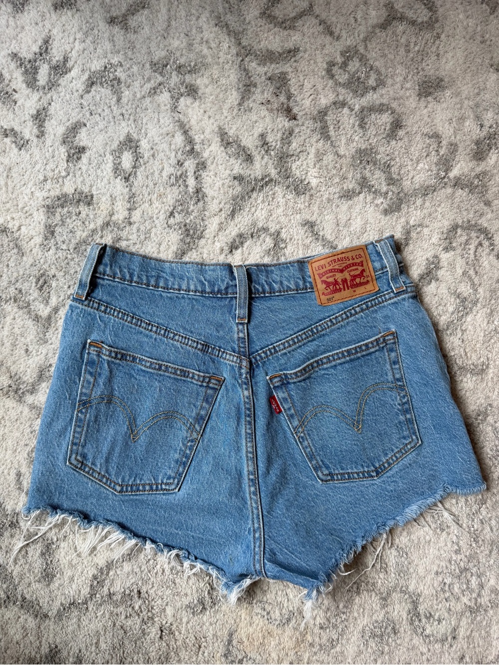 Levi's Denim Cutoff Shorts in Medium Blue